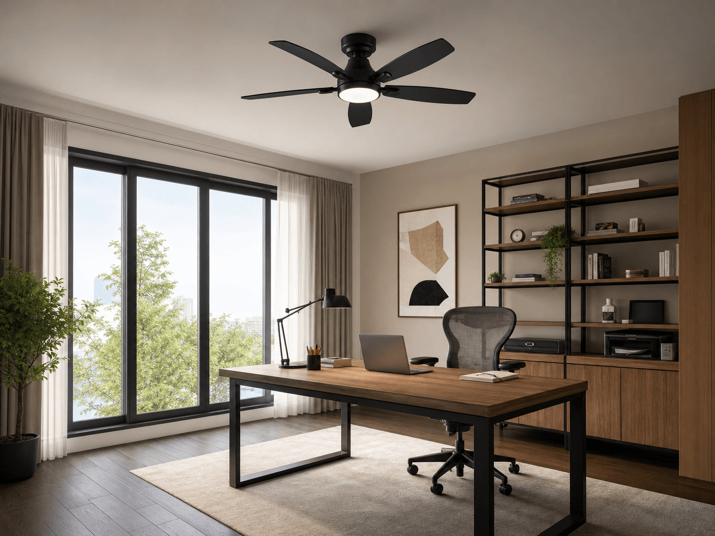 FancyMay fan light in a home office