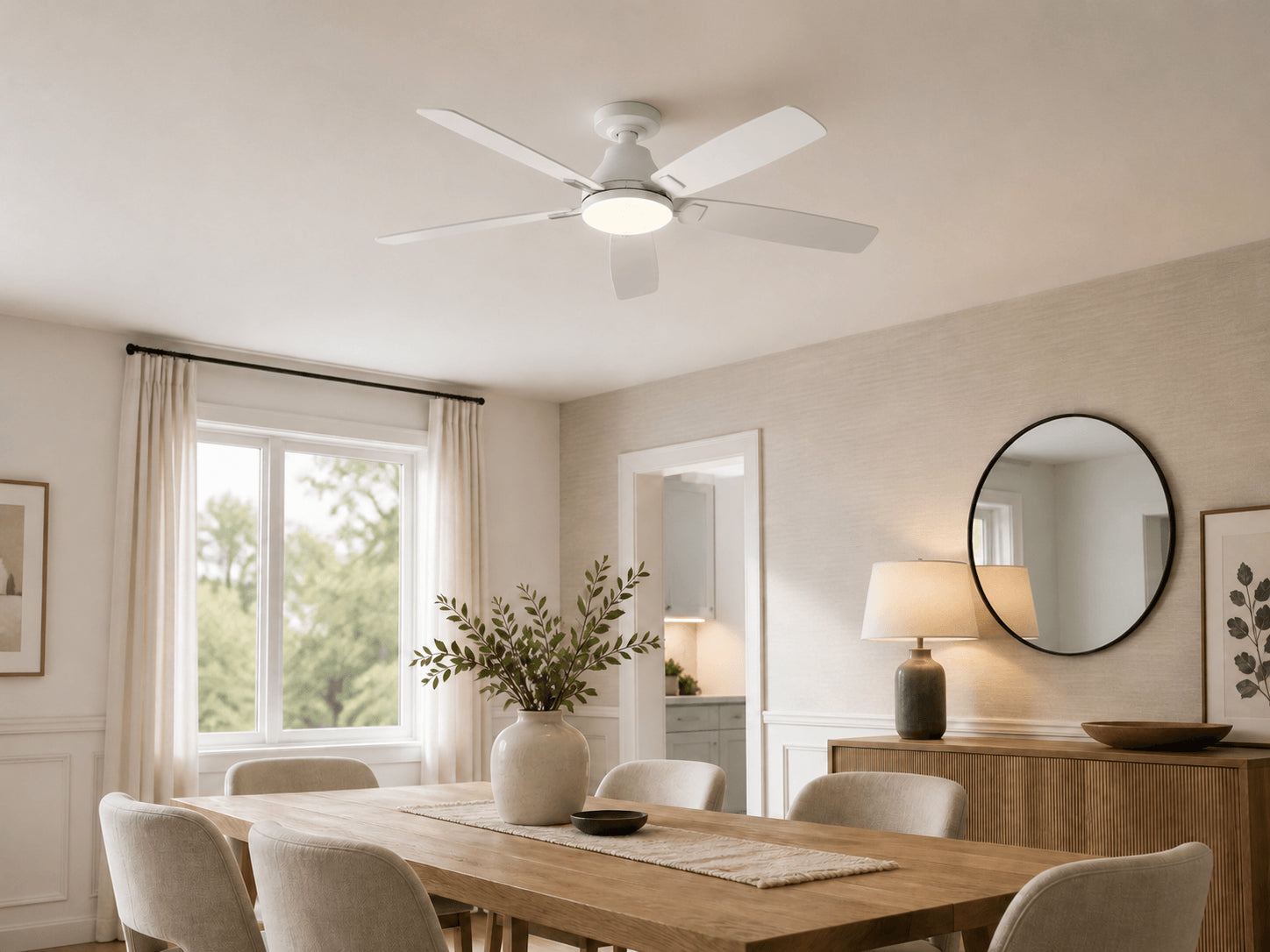 FancyMay fan light in a dining room